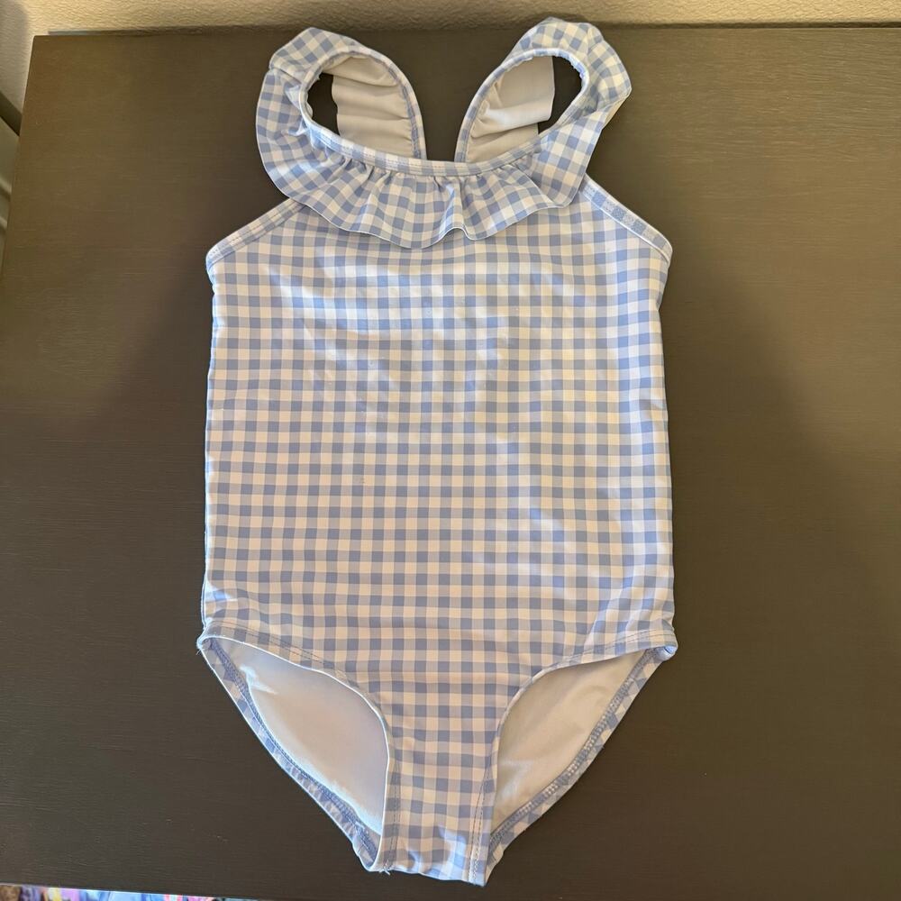 Carter's Just One You Blue Gingham One-Piece Swimsuit Size 5T